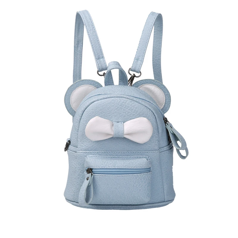 Cartoon Cute Kids Bags Bow PU Leather Small Backpack Girls Travel Backpacks Girl Schoolbag Back ...