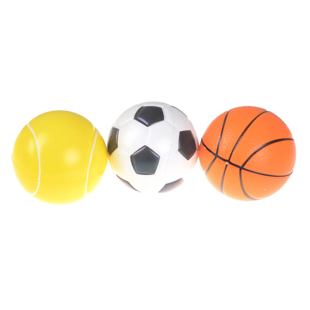 1 шт. 10 см рука наручные упражнения PU игрушечные резиновые мячики Футбол Баскетбол Губка Пена сжимает стресс облегчение игрушка