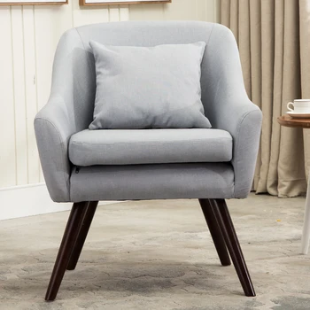 

Mid Century Modern Style Armchair Sofa Chair Living Room Furniture Single Sofa Design Wooden Legs Bedoorm Armchair Accent Chair