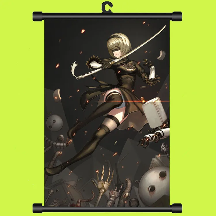 Плакаты из игры NieR : Automata Toys HD картины прокруток Настенная картина пластиковая