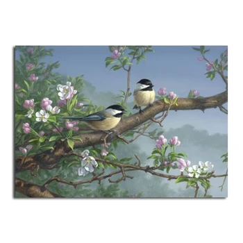 

5D DIY Diamond Painting Animal "Two Birds" Cross Stitch Diamond Embroidery Branch Flowers Mosaic Full Square & Round Rhinestones