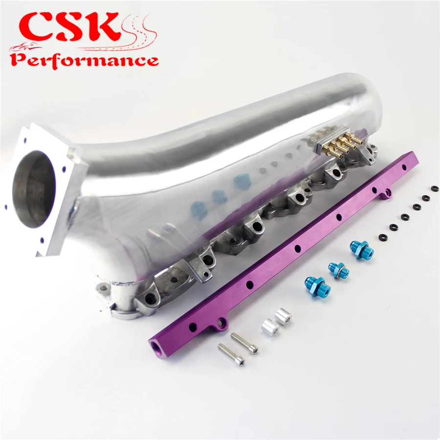 

Polished Air Intake Manifold + Purple Fuel Rail Fits For Nissan Prtrol 4.8L Machined