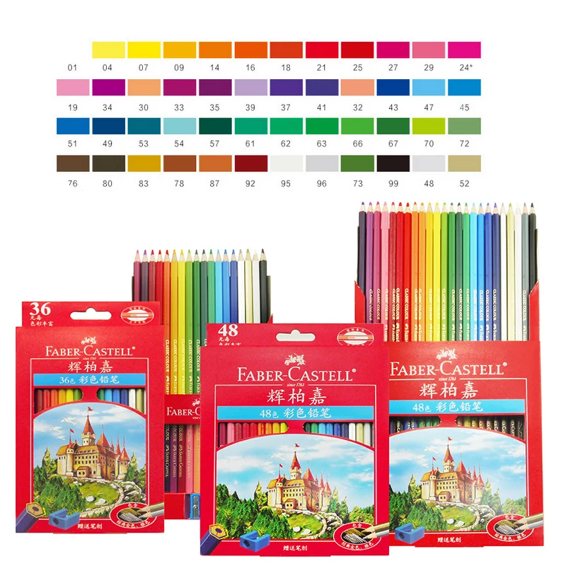 Faber Castell Colored Brand Lapis De Cor Professionals Artist Painting Oil Color Pencil Set For Drawing Sketch Art Supplies