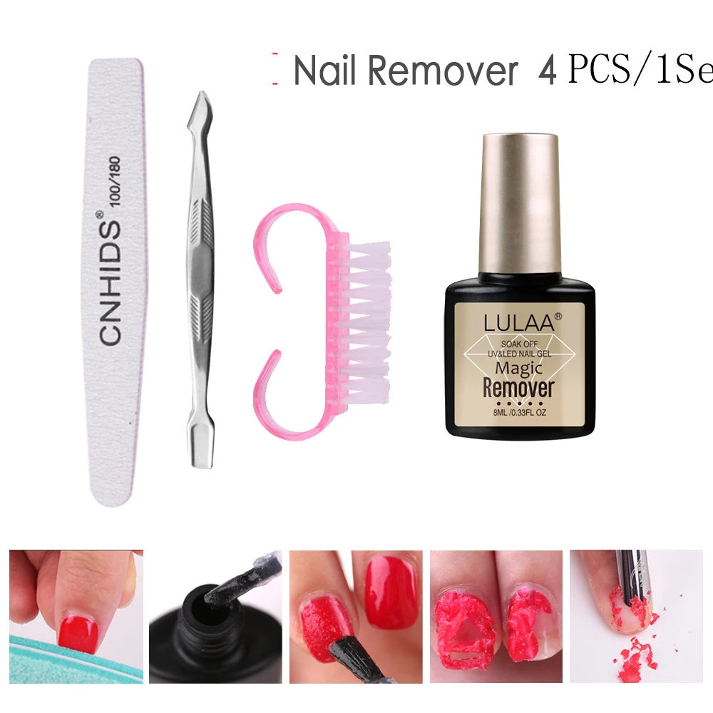 1Set8ML Гель-лак для ногтей Burst волшебный удалитель замочить от УФ Блестящий лак для ногтей Удалить праймер для ногтей Cleaner очиститель жидкость для снятия геля