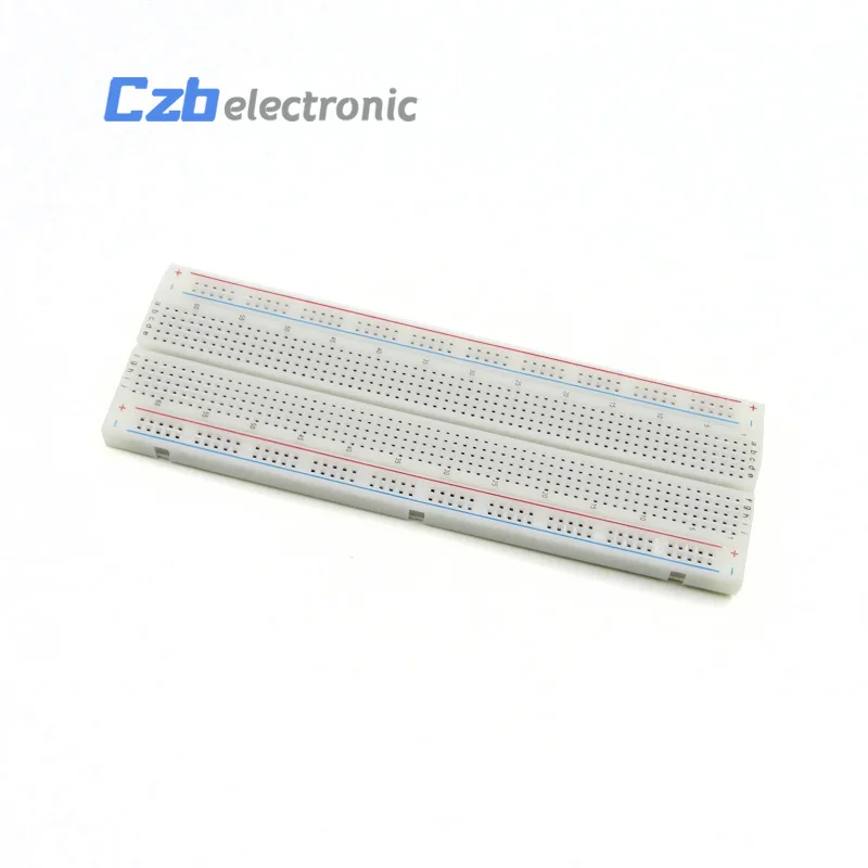 HS16B004 NEW MB-102 MB102 Breadboard 830Point 400 Tie Points Mini Solderless Prototype PCB Bread Board Test Develop DIY (2)