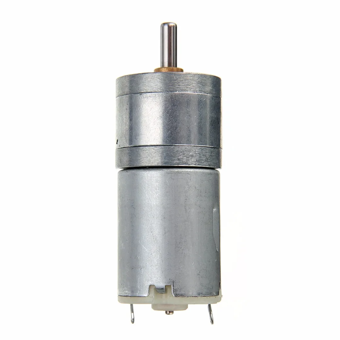 1pc Electrical Gear Box Motor 12V DC 1000RPM 4mm Shaft High Torque Mini Electric Geared Box Metal Alloy Motors 25*70mm Mayitr