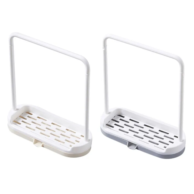 

Cleaning Cloth Rag Hanger 2 In 1 Multi-function Kitchen Sink Caddy Sponge Soap Holder Plastic Sink Organizer Supplies