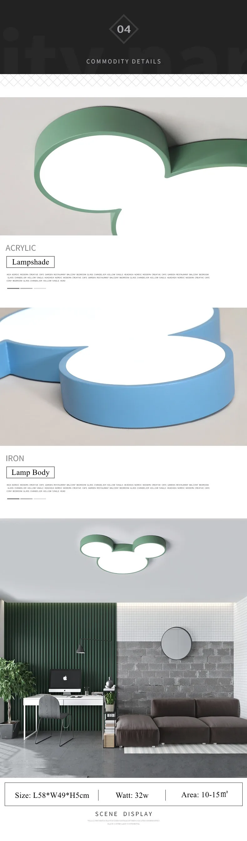 modern led chandelier ceiling lamp fixture 7