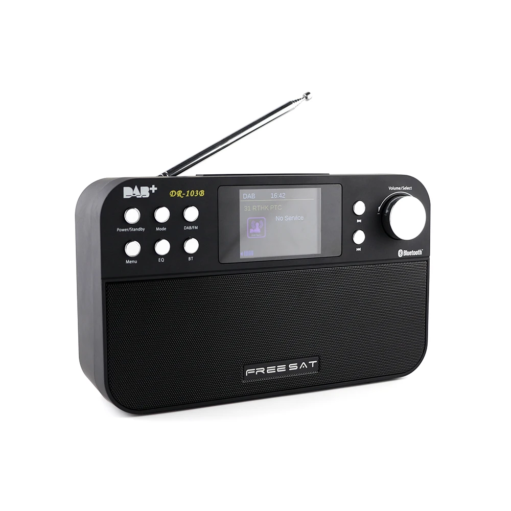 Freesat DR 103B DAB Receiver Portable Digital DAB FM Stereo Radio Receptor With 2.4 Inch TFT