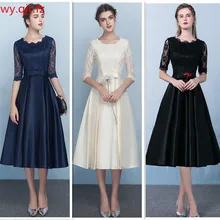 J5H4# темно-синие цвета шампанского красные вечерние платья средней длины вечерние платья для выпускного вечера женская одежда на заказ