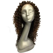 StrongBeauty фронтальные каштановые парики Смешанные длинные кудрявые вьющиеся волосы парик из синтетического термостойкого волокна для черных женщин