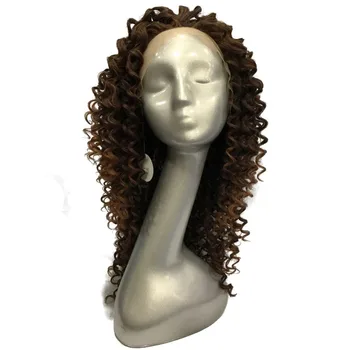 

StrongBeauty Lace Front Wigs Brown Mix Long Kinky Curly Hair hairpiece Synthetic Heat Resistant Fiber wig for black women
