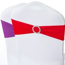 50 шт./лот одноразовые чехлы для стульев Свадебный ремень чехлы на кресла стрейч-лента с пряжкой слайдер ремень бант украшение для стульев