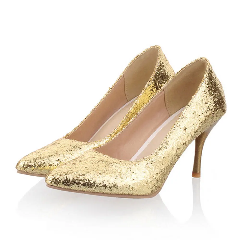 chaussure femme couleur or