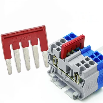 

10pcs/bag FBS-5-5 Terminal plug-in rail Wiring board connector terminals Wire Cable Terminal End plate ST2.5