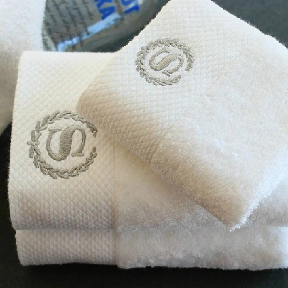 100% Cotton High Quality White Towel Set With 3 Pieces, Hotel Towels  Bathroom, Logo Embroidery Is Available For Hotels - Towel - AliExpress