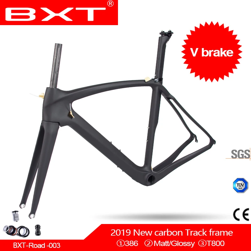 

BXT Free Shipping Carbon Road Frame V brake Carbon Frame Bicycle Road Bike Frame Racing Bike Frame Fork+Seatpost+Headset