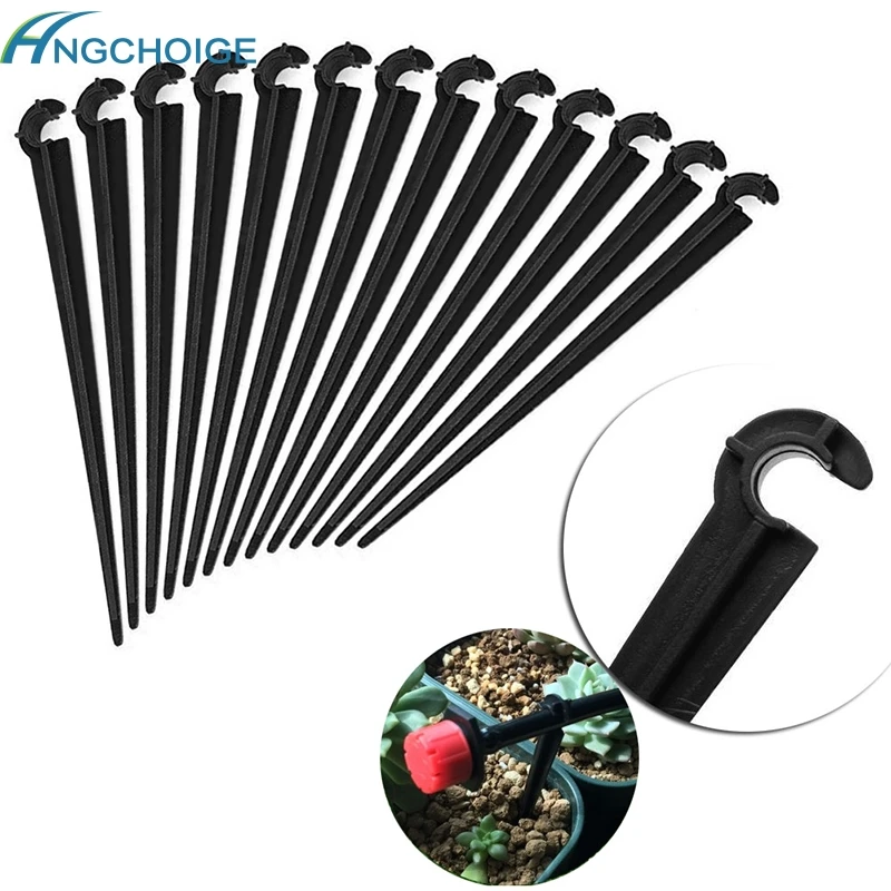 

New 100Pcs 4mm/7mm Micro Hose Fixed C-Type Holders Drip Irrigation Accessories MAY22