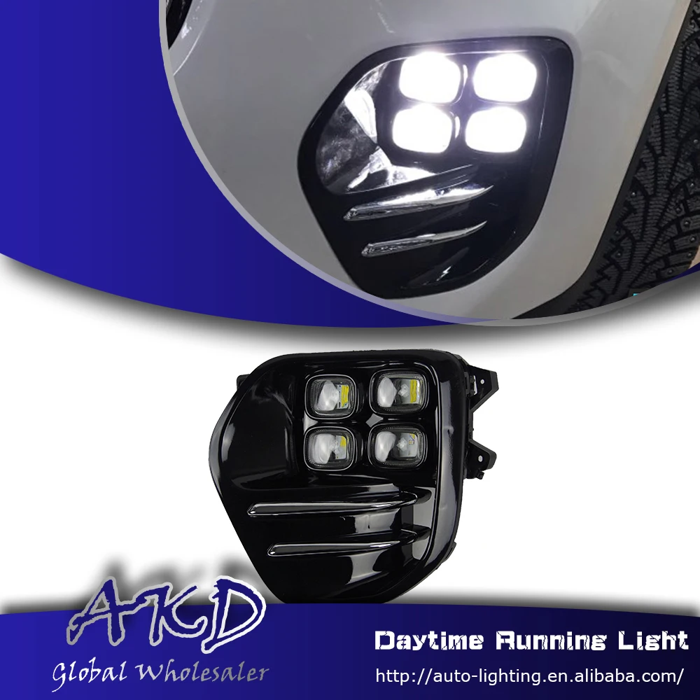 

Car Styling Daytime Running Light for Kia Sportage KX5 LED DRL NEW SPORTAGE QL LED Fog Light Front Lamp Automobile Accessories