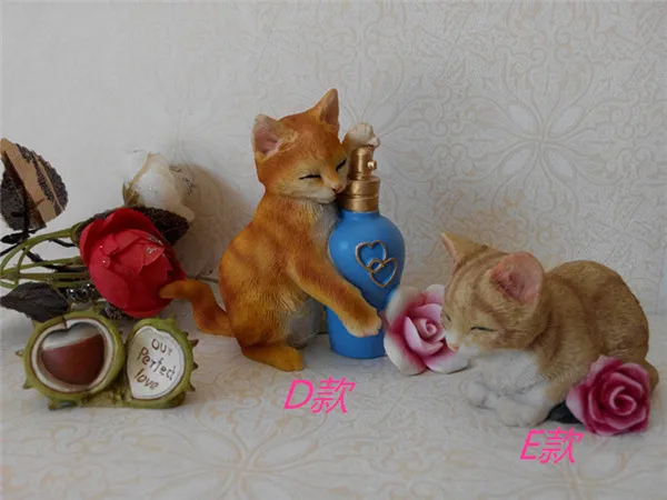 Cat Figures Resin toys car home office decoration gfits 5 styles - 2