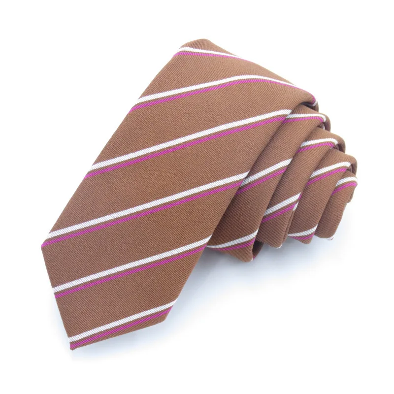 Мужской модный узкий галстук в Корейском стиле в красную и белую полоску, ручная работа, 6 см, хлопковый галстук из полиэстера