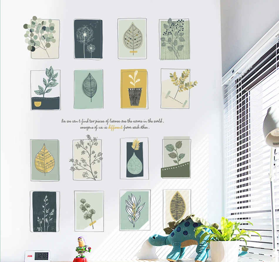 Tree Leaves Of Vine Wall Sticker Bathroom Glass Tiles Window Film Home Decor Autocollant Mural W003 | Дом и сад