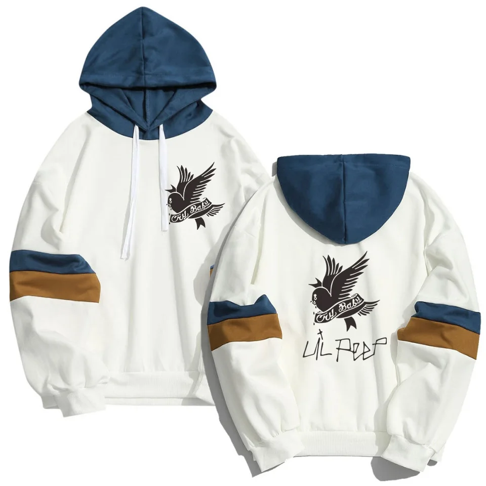 

Spring Summer Harajuku Kawaii Cry Baby Lil Peep Hoodies Men Women Hip Hop Streetwear Patchwork Pullover Sweatshirt Sudaderas