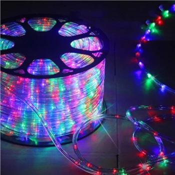 

2M-18M AC220V IP67 waterproof Rainbow tube rope led strip Christmas outdoor Holiday Decoration Lights with 8 mode controller