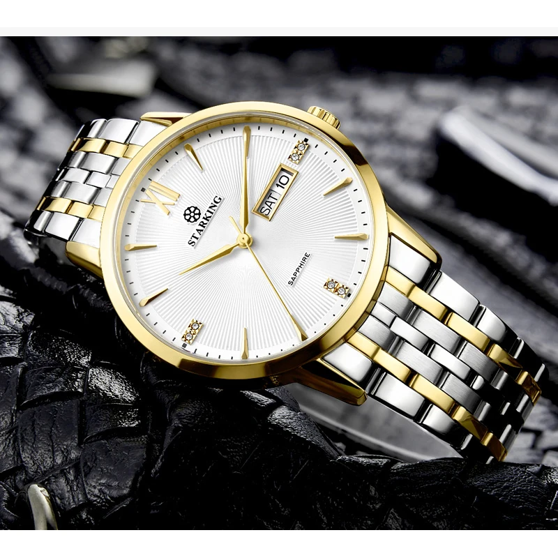 STARKING Лидирующий бренд браслет из нержавеющей стали часы женские Роскошные Кварцевые Авто Дата женские часы под платье 3ATM водонепроницаемые наручные часы