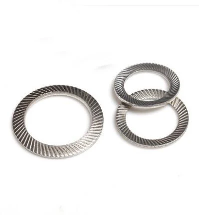 

100 Pcs Lock Washers Stainless Steel M3 M4 M5 M6 M8 M10 M12 M14 M16 M18 DIN9250 Double Ridges Teeth Washer Anti-skid Gasket