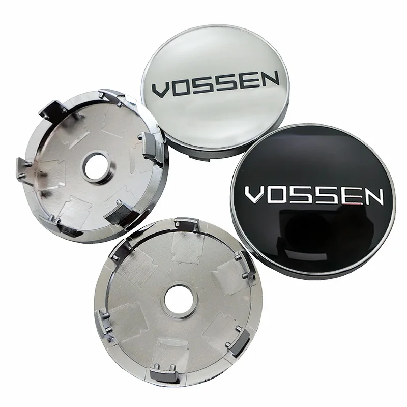 

Car styling 4pcs 60mm Car Custom Alloy ABS Rim Wheel Hub Hubcaps Center Center Caps Cover for vossen car emblem badge