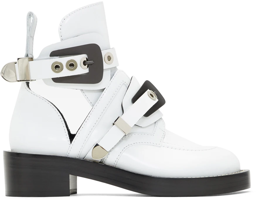 

Hot Spring Autumn Shoes Woman Casual Hollow Ankle Boots Metal Buckles Designer Woman Leather Boots Square Heels Woman Boots Tide