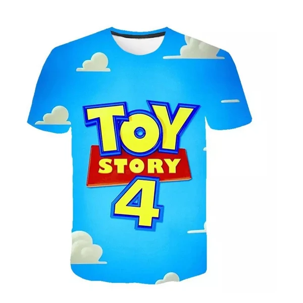 Г. Новая детская футболка с 3D-принтом «История игрушек», 4 Модные летние детские футболки с короткими рукавами и рисунком, HHY10