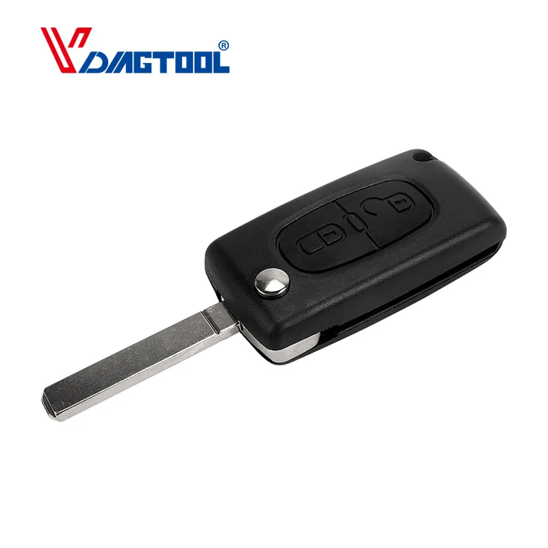 

Vdiagtool 2 Buttons Remote Flip Folding Car Key Blank Shell Fob For CITROEN C2 C3 C4 C5 C6 C8 WITH GROOVE CE0523