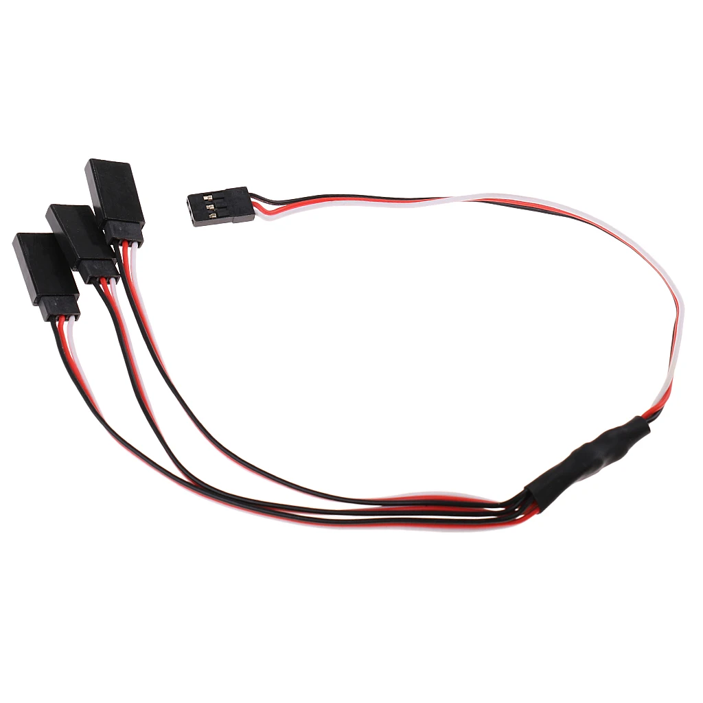 300mm 3-Way + 150mm 4-Way Servo Extension Y Splitter Cable Wire for Futaba