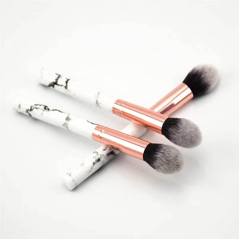 

1Pcs Eye Blush Brush Marble Pattern High Gloss Brush Oblique Head Repair Capacity Brush Loose Powder Makeup Brush