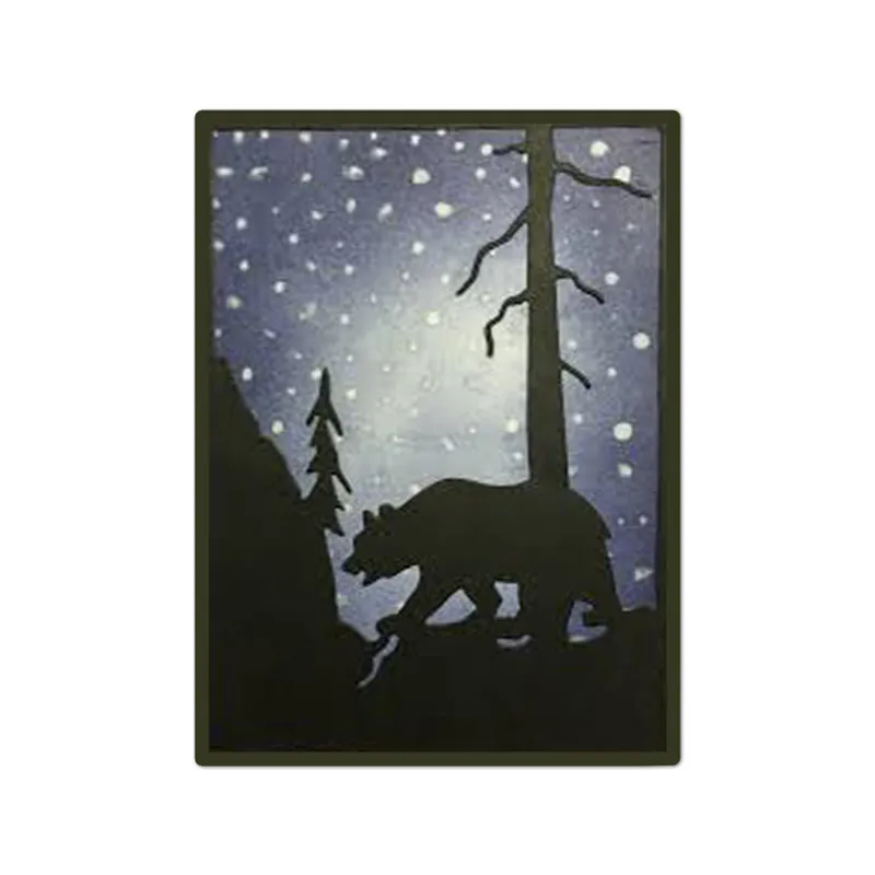 

InLoveArts DIY New 75*98mm Animal & Tree Metal Cutting Dies for Scrapbooking Crafts Dies Embossing Stencil Christmas Manual Dies