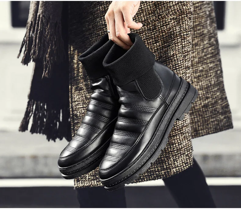 Mens Snow Boot Winter Warm Men Boots Winter With Fur Military Boots Tactical Desert Army Motorcycle Boot Socks Shoes Men Sneaker (1)