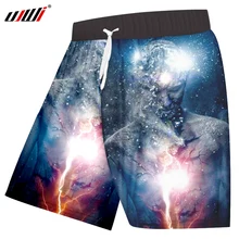 UJWI, 3D шорты, мужские, с принтом Флашинг, звезда, космос, модные, повседневные, Hombre, быстросохнущие, полиэстер, Забавный купальник, брюки унисекс