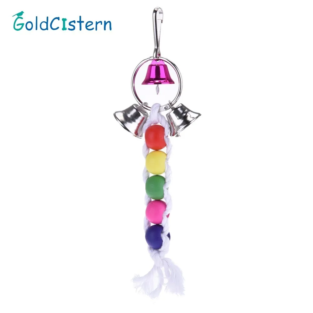 

Multicolor Beads Bird Toys Pets Parrot Toys Wooden Bird Ladder Swing Exercise Rainbow Parrot Parakeet Ladder Toy