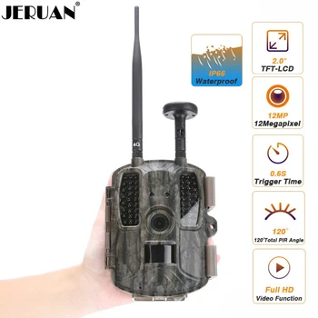 

JERUAN Full Video Recorder Visible Support Android IOS Apps 4G GSM Hunting Camera Infrared Motion Detector Intruder Alarm