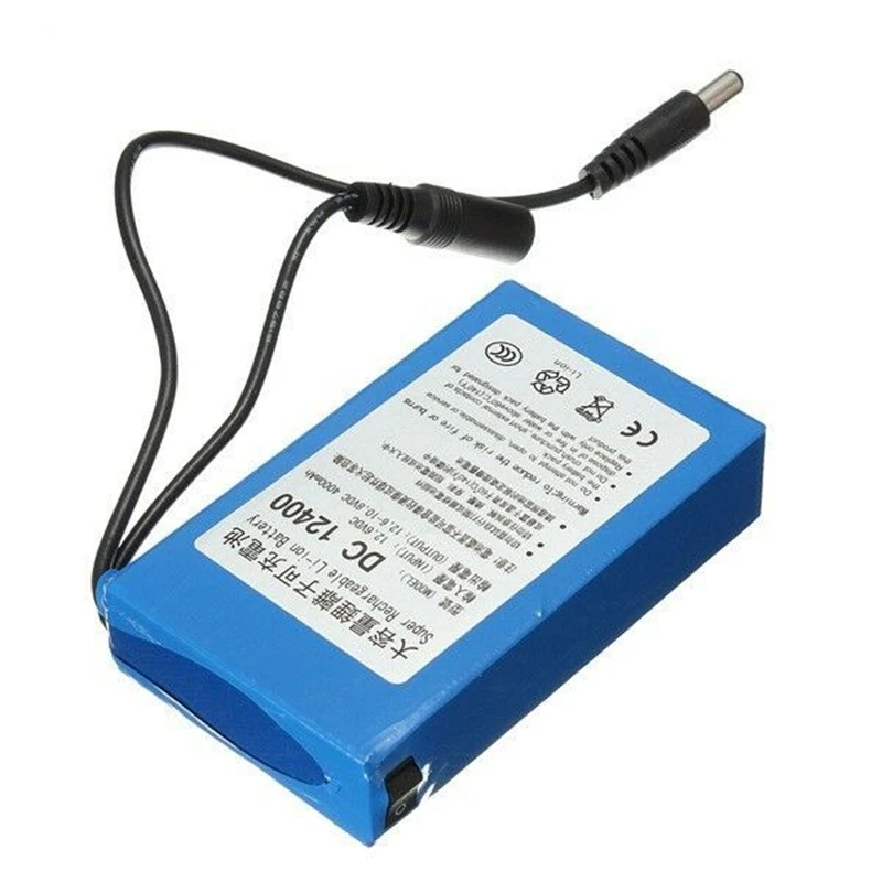 GTF DC 12V 4000MAH перезаряжаемый портативный литий-ионный аккумулятор DC 12V 4000mAh DC12400 с вилкой US/EU