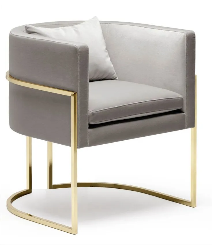 Золотой одноместный диван стул современный минималистичный Повседневный журнальный столик из кованого железа офис для обсуждения стул нордический макияж ногтей ча