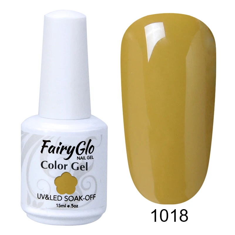 FairyGlo 15 мл винно-красный Гель-лак для ногтей замачиваемый УФ-гель для ногтей Гель-лак для нейл-арта лак Vernis полуперманентный - Цвет: 1018