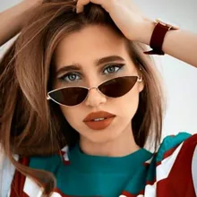 2020 gafas de sol para mujer de lujo ojo de gato marca de diseño marco de Metal oro nuevo rojo ojo de gato moda gafas de sol señora gafas