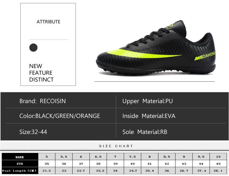 Soccer Shoes for men Kids indoor football Shoes sneakers turf superfly futsal original football boots Comfortable Waterproof (2)