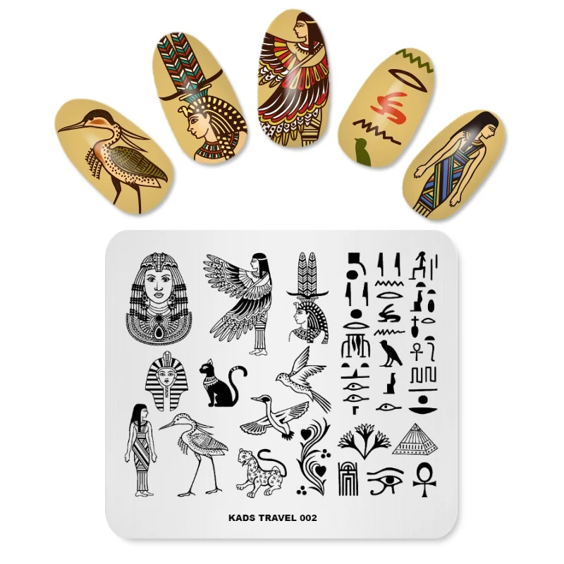 MISSGUOGUO пластины для штамповки ногтей в шаблоны для дизайна ногтей горячие продажи людей египетские штампы для ногтей и пластины Птица Животное Цветок завод