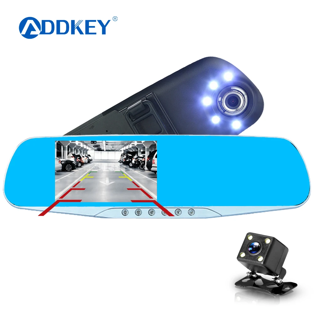 Новые Ночное видение автомобиля Камера DVR синий отзыв зеркало цифрового видео
