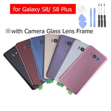 for Galaxy S8 Plus G955 Glass Rear Back Cover Battery Rear Housing Door for Samsung Galaxy S8 Camera Glass Lens with 3M Glue