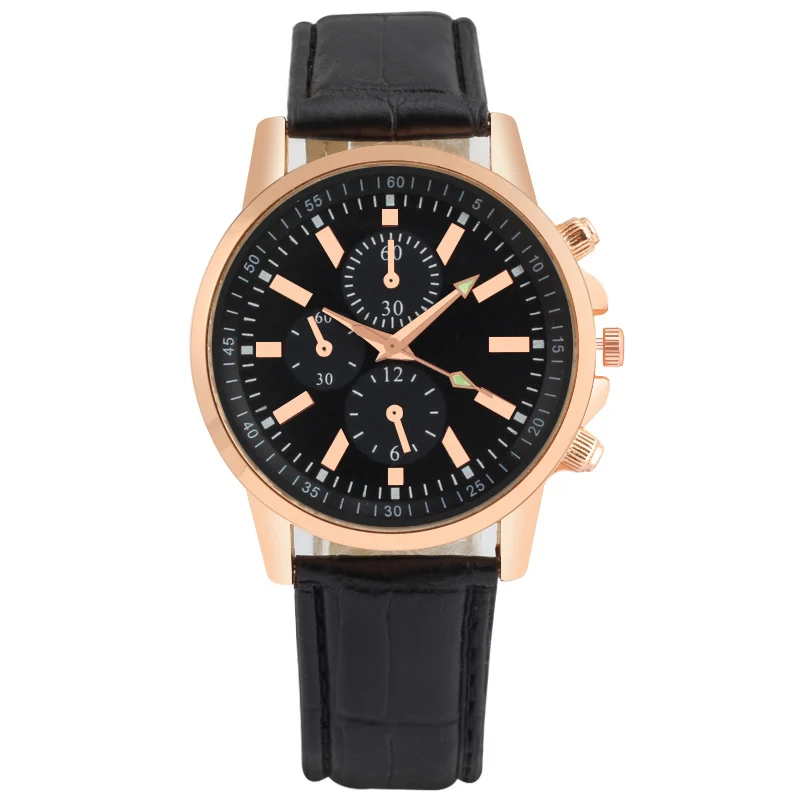 

Hommes Montres Top New Design Men Fashion Business Wristwatch Men's Watch Faux En Cuir Watches Sport horloge Montre-Bracelet